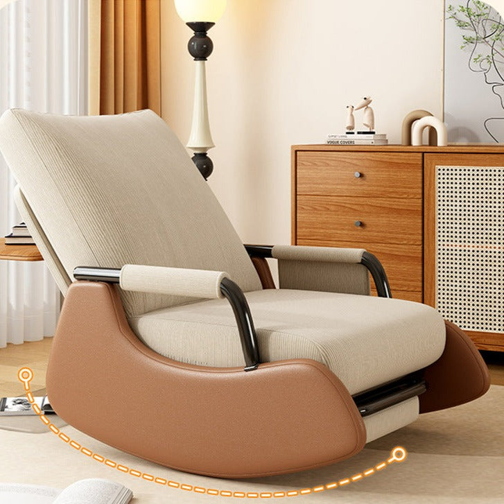 Sillón Mecedora Relax con Función Reclinable - Butaca Mecedora Confort para el Hogar