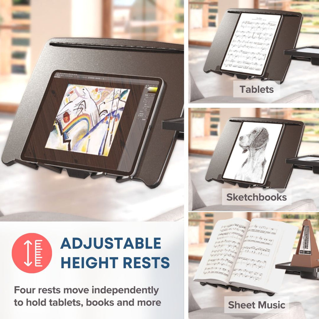Soporte para Portátil con Ruedas y Brazo Articulado - Mesa Auxiliar Ajustable para Teletrabajo y Oficina