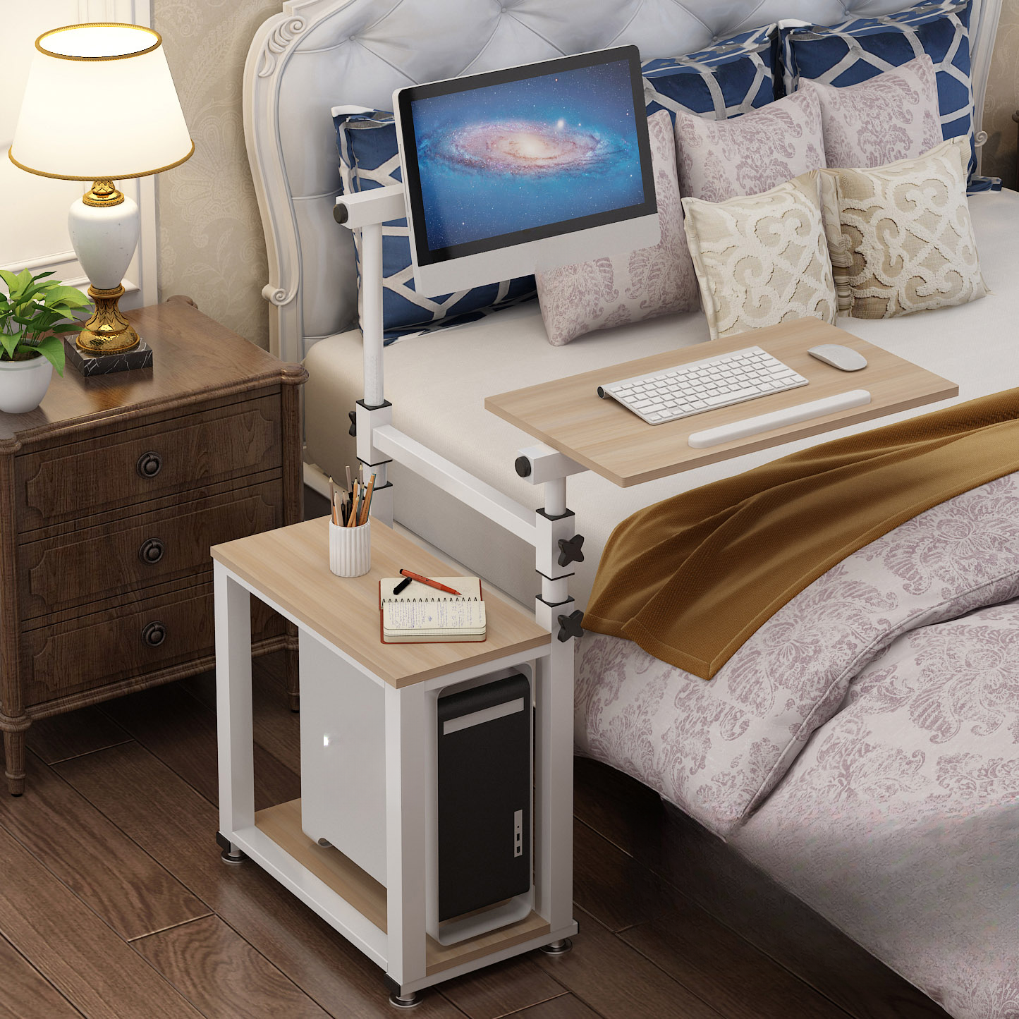Escritorio Móvil Sit-Stand Regulable en Altura | Mesa de Trabajo Ergonómica