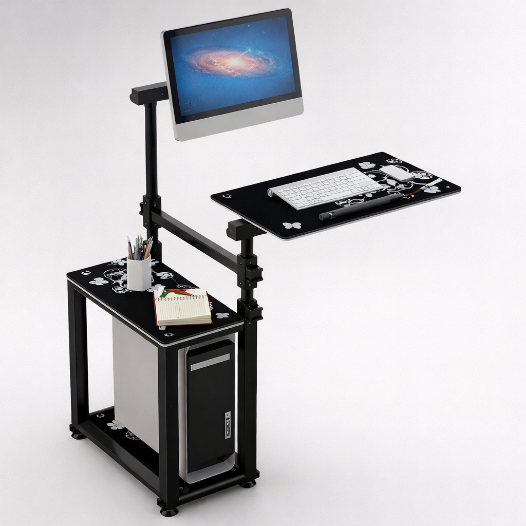 Escritorio Móvil Sit-Stand Regulable en Altura | Mesa de Trabajo Ergonómica