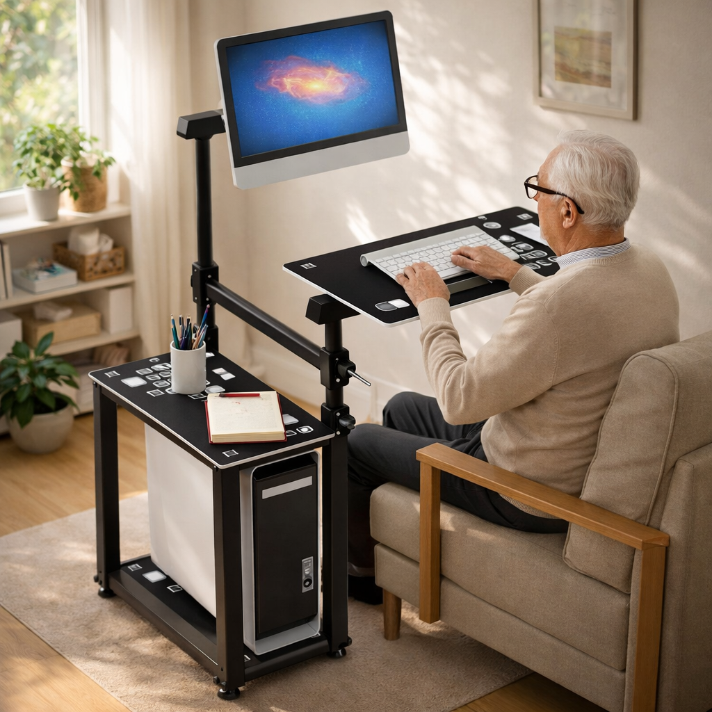 Escritorio Móvil Sit-Stand Regulable en Altura | Mesa de Trabajo Ergonómica