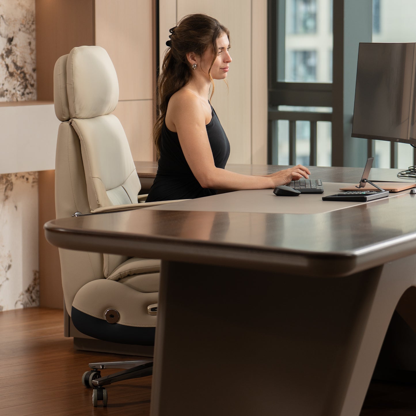 Silla de Oficina Eléctrica Carlo - Sillón Relax Reclinable con Función Masaje