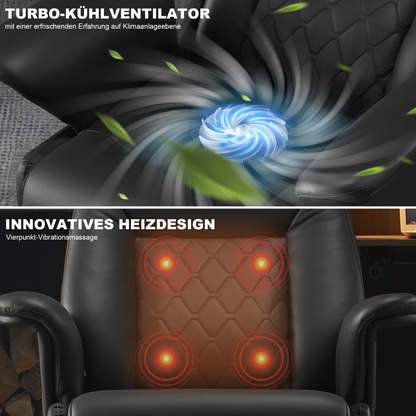 Sillón de Dirección con Masaje Luca - Silla de Oficina Ergonómica y Relax