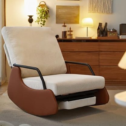Sillón Mecedora Relax con Función Reclinable - Butaca Mecedora Confort para el Hogar