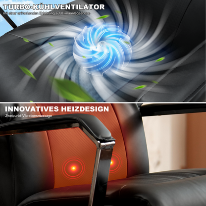 Silla de Oficina Eléctrica Carlo - Sillón Relax Reclinable con Función Masaje