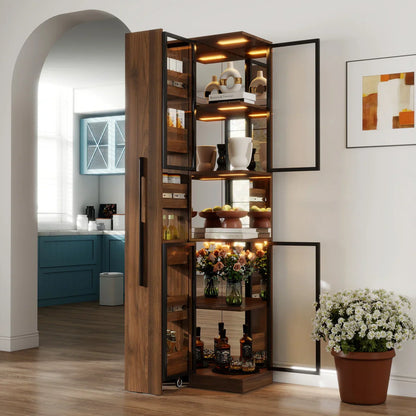 Vitrina de Cristal Jones con Iluminación LED - 178 cm