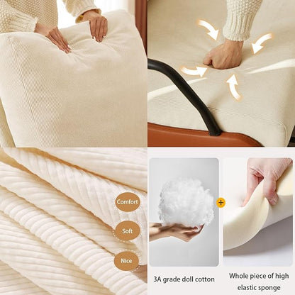 Sillón Mecedora Relax con Función Reclinable - Butaca Mecedora Confort para el Hogar