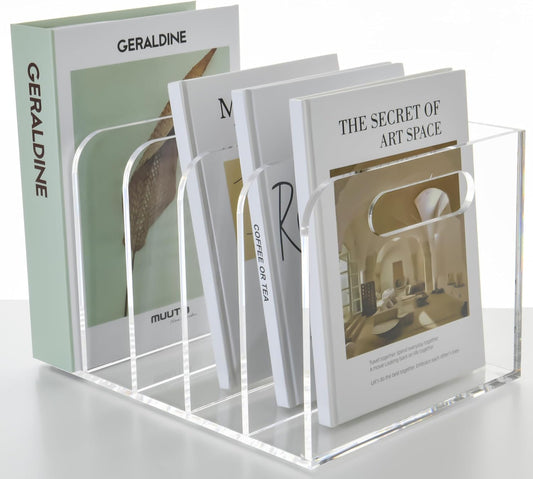 Revistero de Acrílico Magnus - Soporte Transparente para Revistas y Catálogos