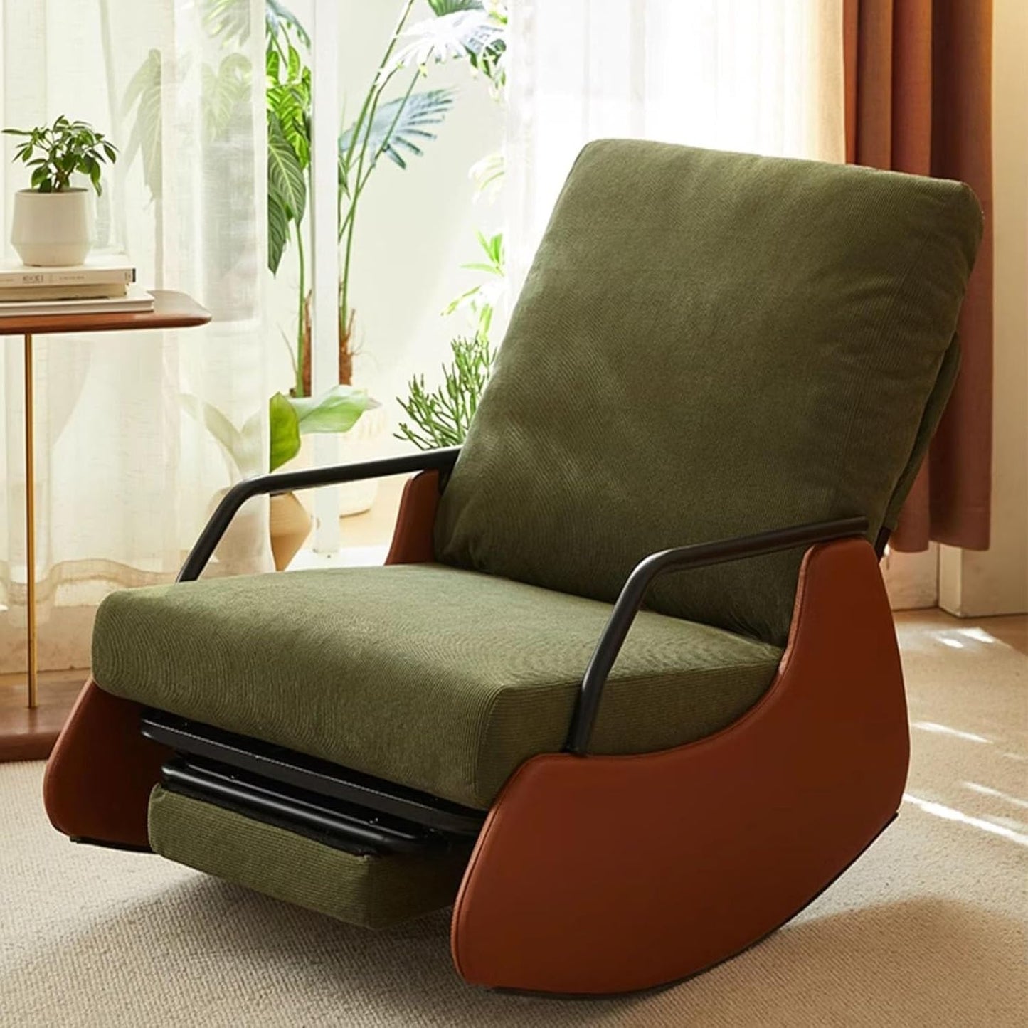 Sillón Mecedora Relax con Función Reclinable - Butaca Mecedora Confort para el Hogar