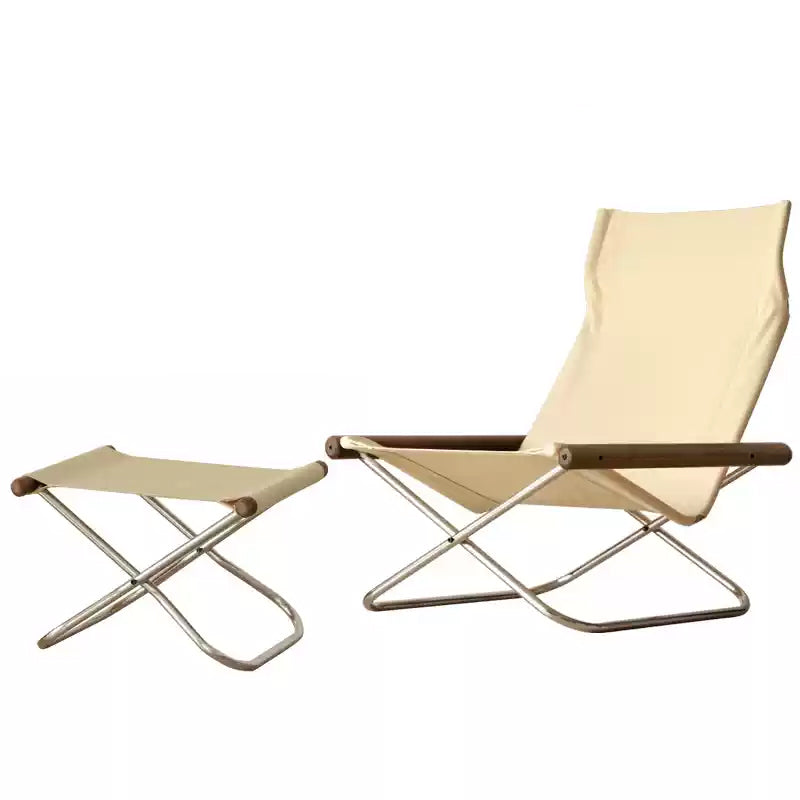 Sillón Plegable Nychair X de Tela y Madera de Haya - Diseño Japonés Lounge