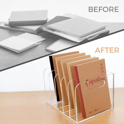 Revistero de Acrílico Magnus - Soporte Transparente para Revistas y Catálogos