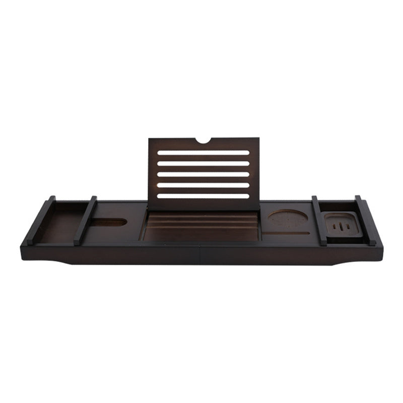 Puente de Bañera de Madera Natural - Bandeja Extensible Color Marrón para Baño