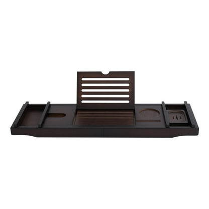 Puente de Bañera de Madera Natural - Bandeja Extensible Color Marrón para Baño