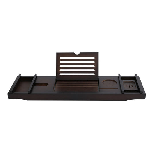 Puente de Bañera de Madera Natural - Bandeja Extensible Color Marrón para Baño