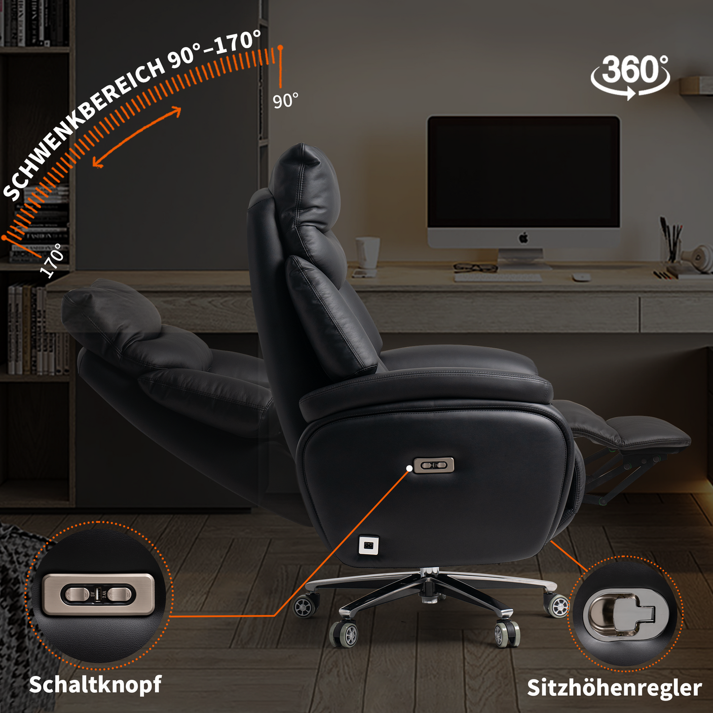 Sillón Relax Eléctrico Coast - Butaca Reclinable con Control Automático