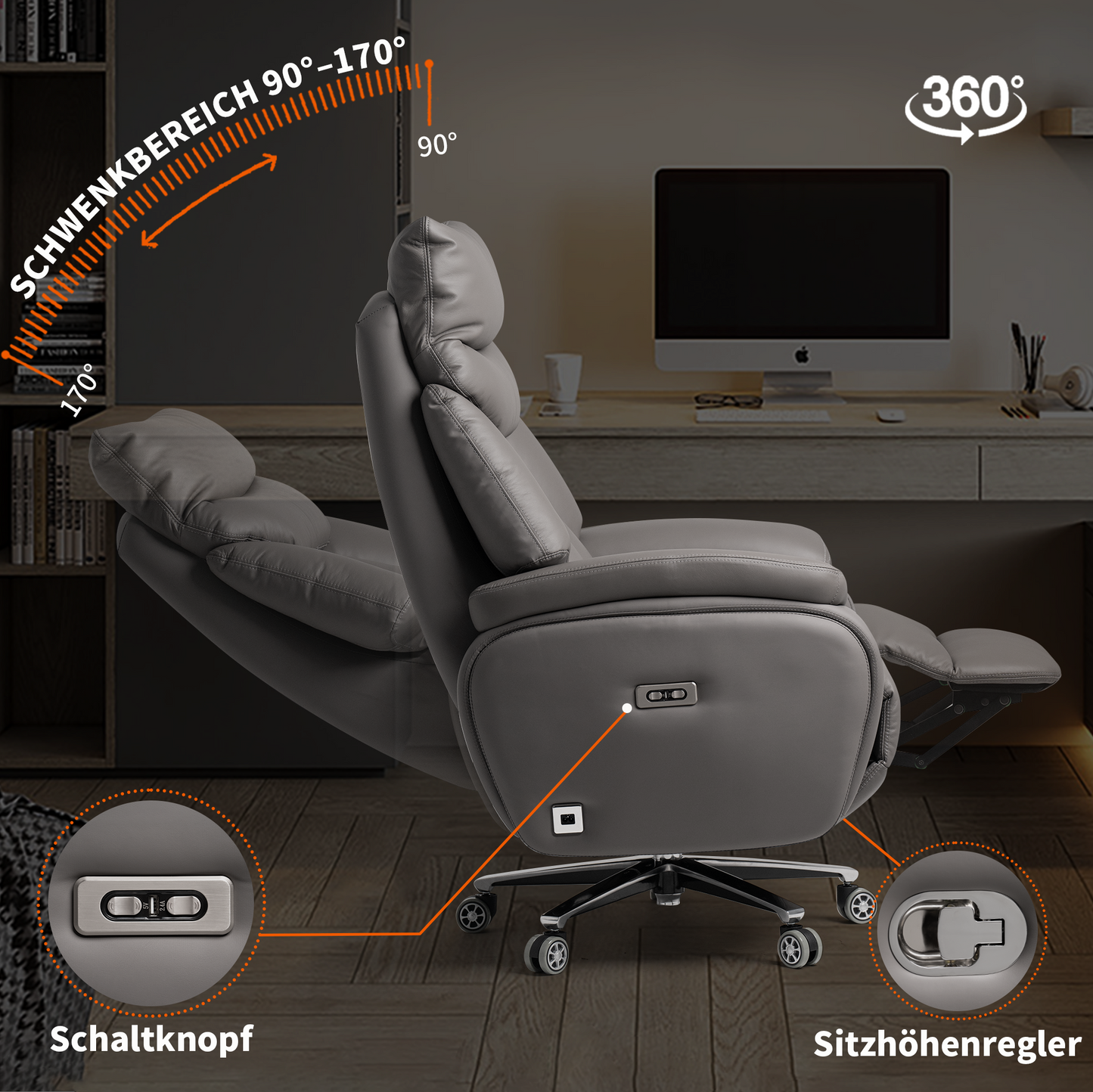 Sillón Relax Eléctrico Coast - Butaca Reclinable con Control Automático