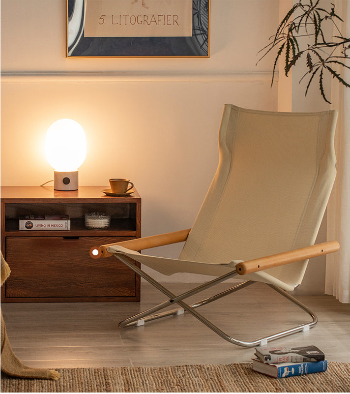 Sillón Plegable Nychair X de Tela y Madera de Haya - Diseño Japonés Lounge