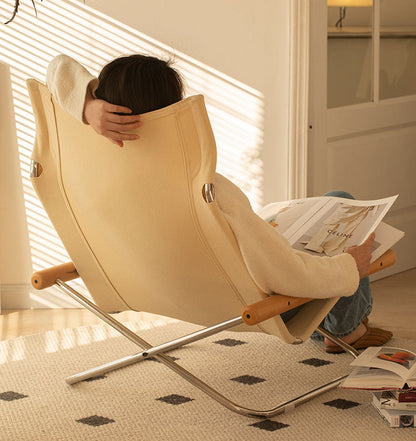 Sillón Plegable Nychair X de Tela y Madera de Haya - Diseño Japonés Lounge