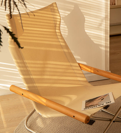 Sillón Plegable Nychair X de Tela y Madera de Haya - Diseño Japonés Lounge