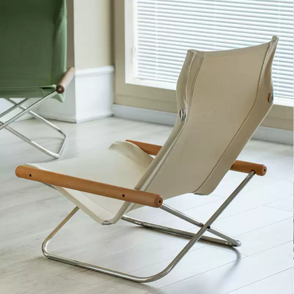 Sillón Plegable Nychair X de Tela y Madera de Haya - Diseño Japonés Lounge