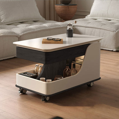 Mesa de Centro Móvil ROYA - Mesa Auxiliar con Ruedas y Diseño Moderno