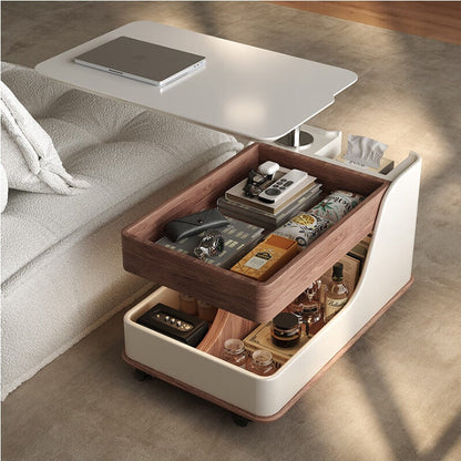 Mesa de Centro Móvil ROYA - Mesa Auxiliar con Ruedas y Diseño Moderno