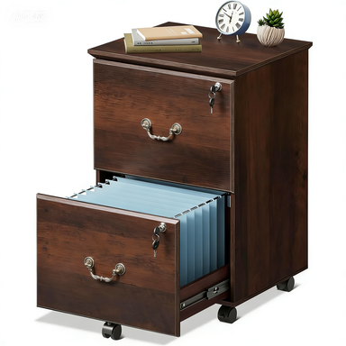 Cajonera de Oficina Mason con 2 Cajones y Ruedas