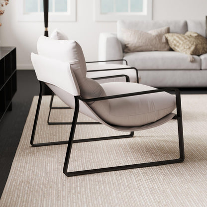 Sillón de Acento Moderno con Cojín Extra Acolchado - Butaca Elegante para Salón