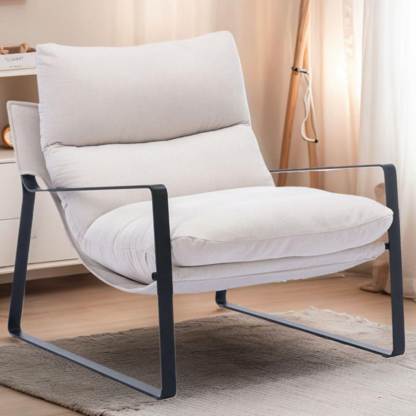 Sillón de Acento Moderno con Cojín Extra Acolchado - Butaca Elegante para Salón