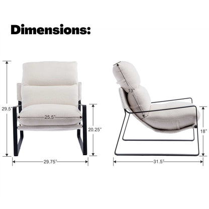 Sillón de Acento Moderno con Cojín Extra Acolchado - Butaca Elegante para Salón
