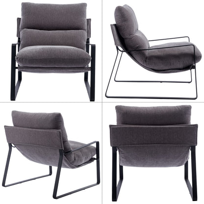 Sillón de Acento Moderno con Cojín Extra Acolchado - Butaca Elegante para Salón
