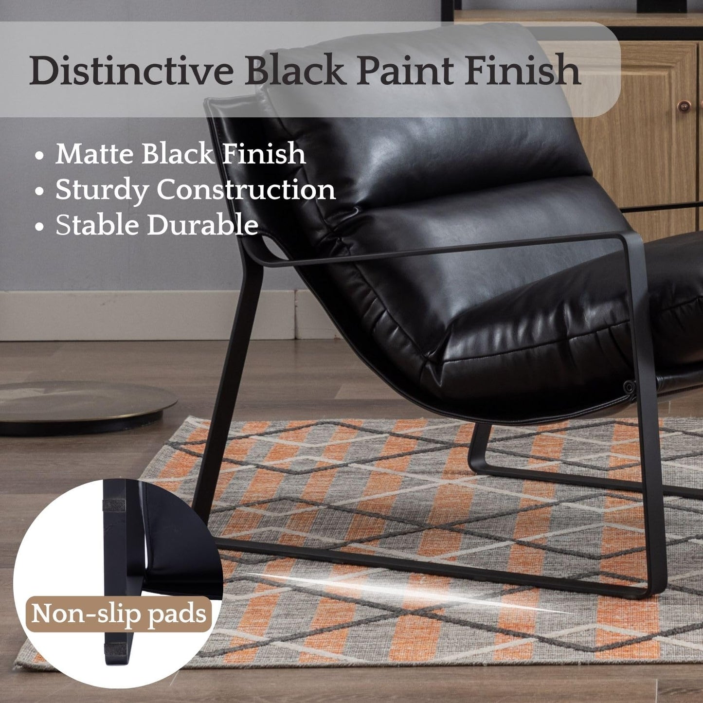 Sillón de Acento Moderno con Cojín Extra Acolchado - Butaca Elegante para Salón
