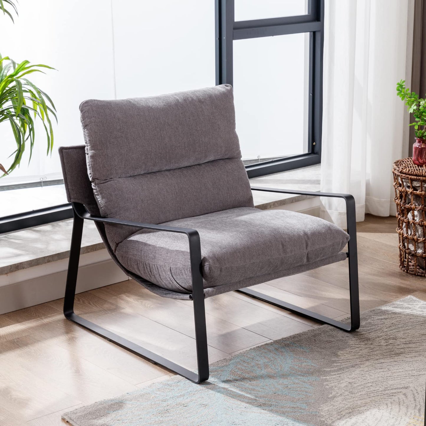 Sillón de Acento Moderno con Cojín Extra Acolchado - Butaca Elegante para Salón