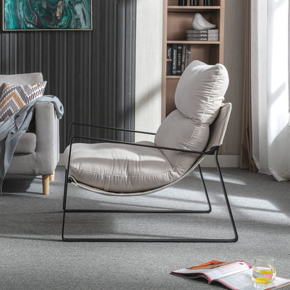 Sillón de Acento Moderno con Cojín Extra Acolchado - Butaca Elegante para Salón
