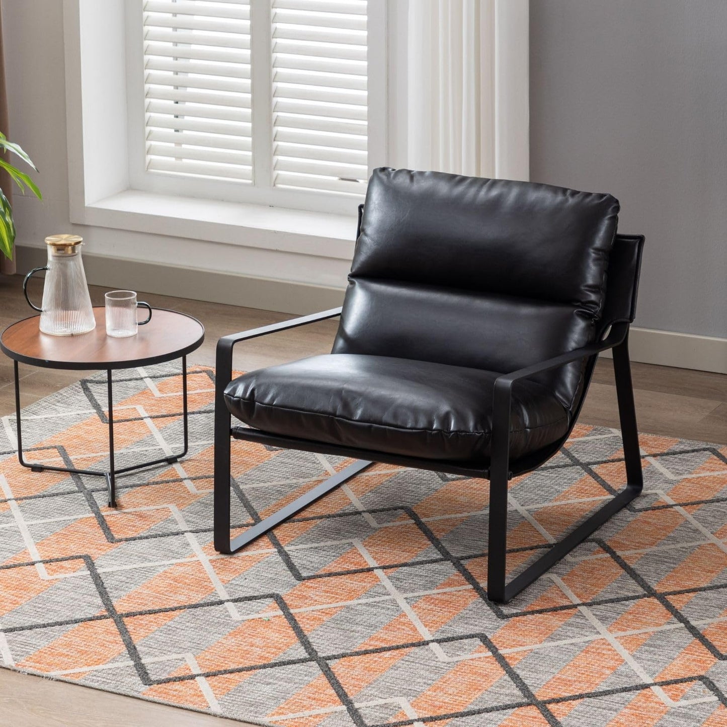 Sillón de Acento Moderno con Cojín Extra Acolchado - Butaca Elegante para Salón