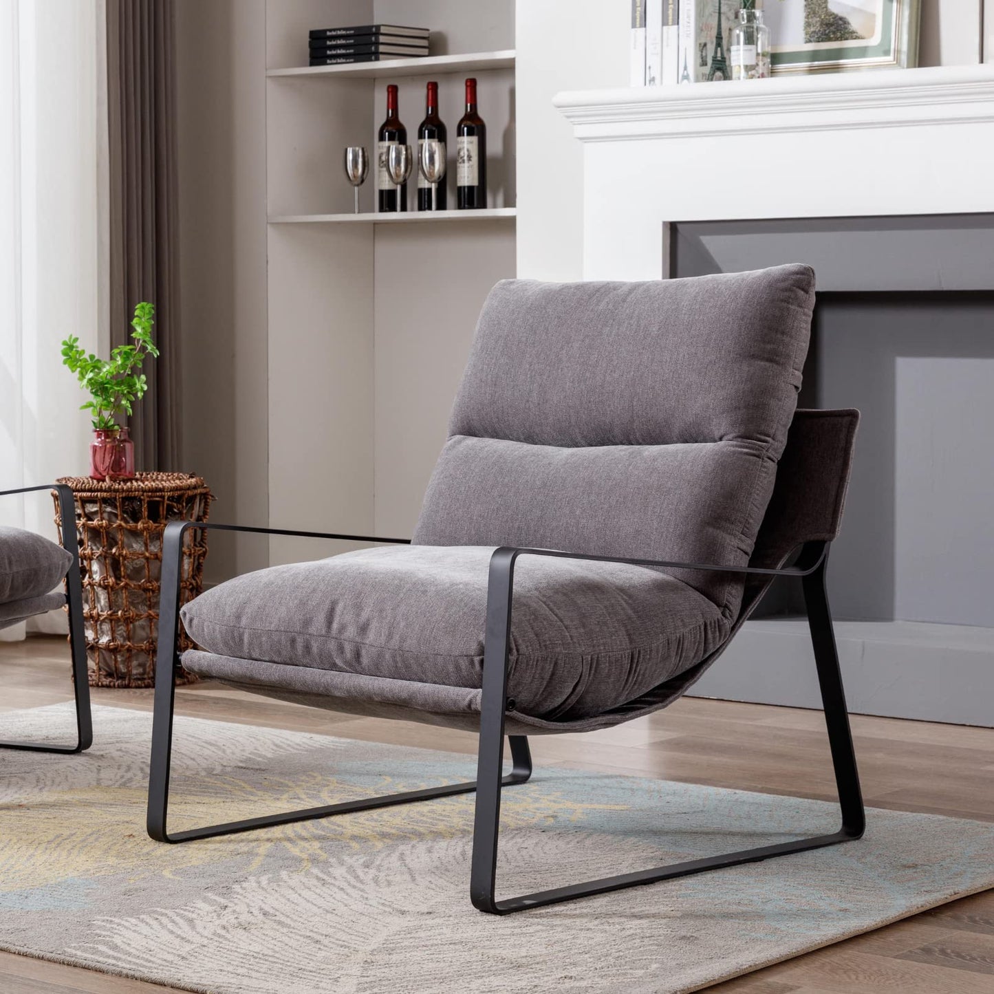 Sillón de Acento Moderno con Cojín Extra Acolchado - Butaca Elegante para Salón