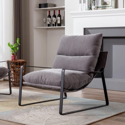 Sillón de Acento Moderno con Cojín Extra Acolchado - Butaca Elegante para Salón
