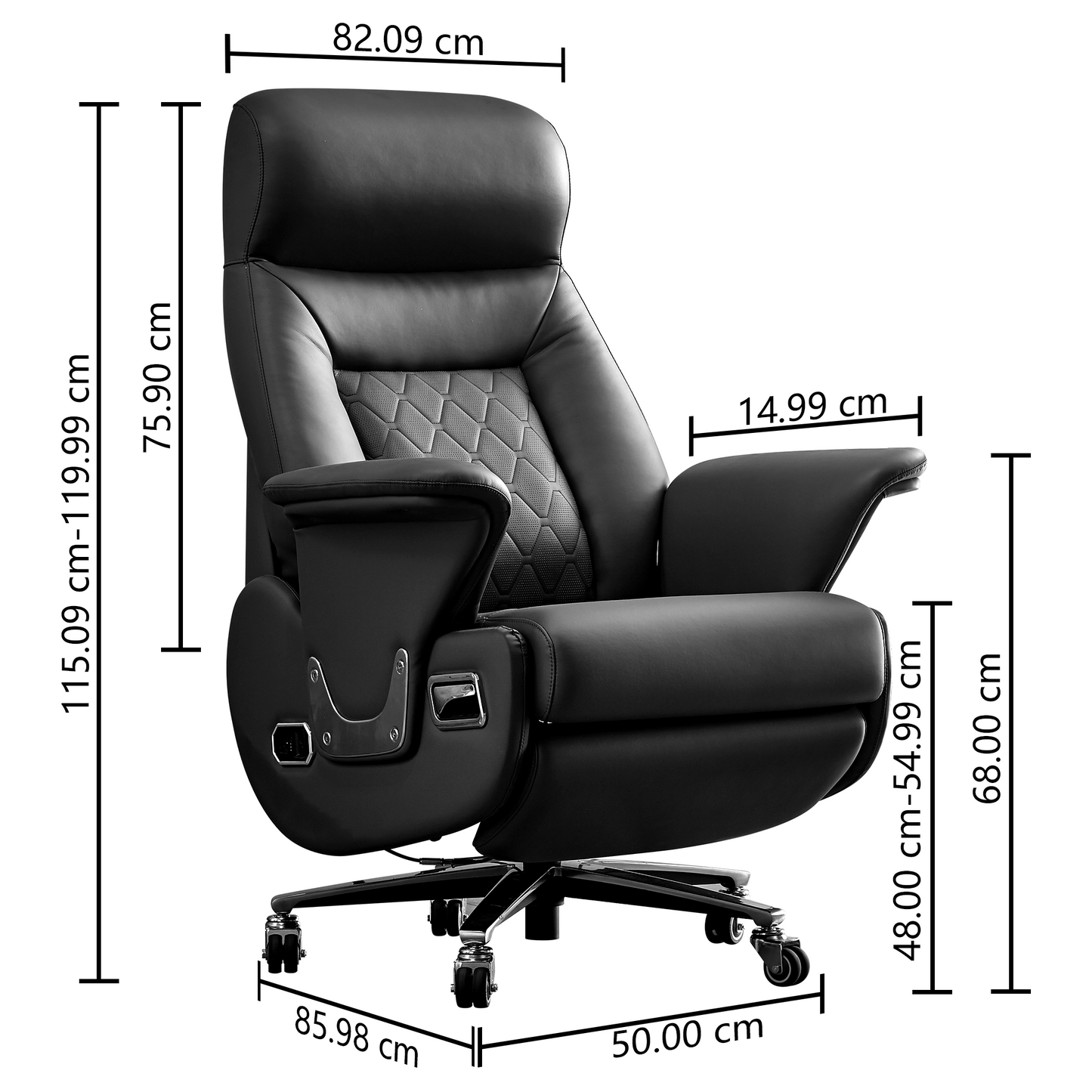 Sillón de Dirección con Masaje Luca - Silla de Oficina Ergonómica y Relax