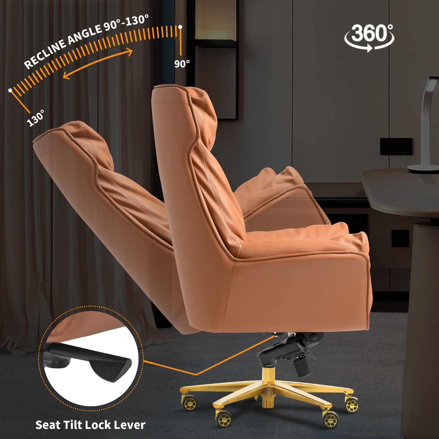 Austin Silla de oficina tapizada